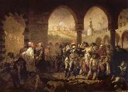 unknow artist Napoleon in the plague house in Jaffa USA oil painting reproduction